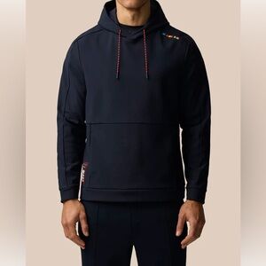 Paul Smith + Castore Night Sky Hoodie, dark navy blue size 2XL, kangaroo pocket